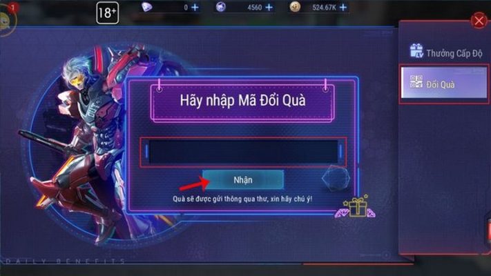 Các bước nạp Giftcode OK88 Fun siêu nhanh